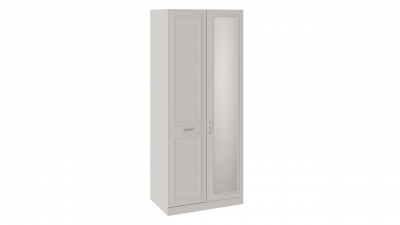 Шкаф для одежды с 1 глухой и 1 зеркальной дверью левый с опорой «Сабрина»